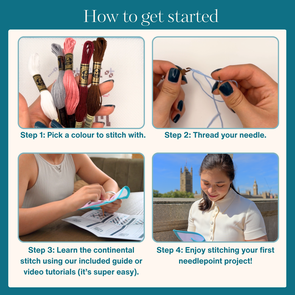 Stitch, Don't Scroll - Love Bites Needlepoint Starter Kit