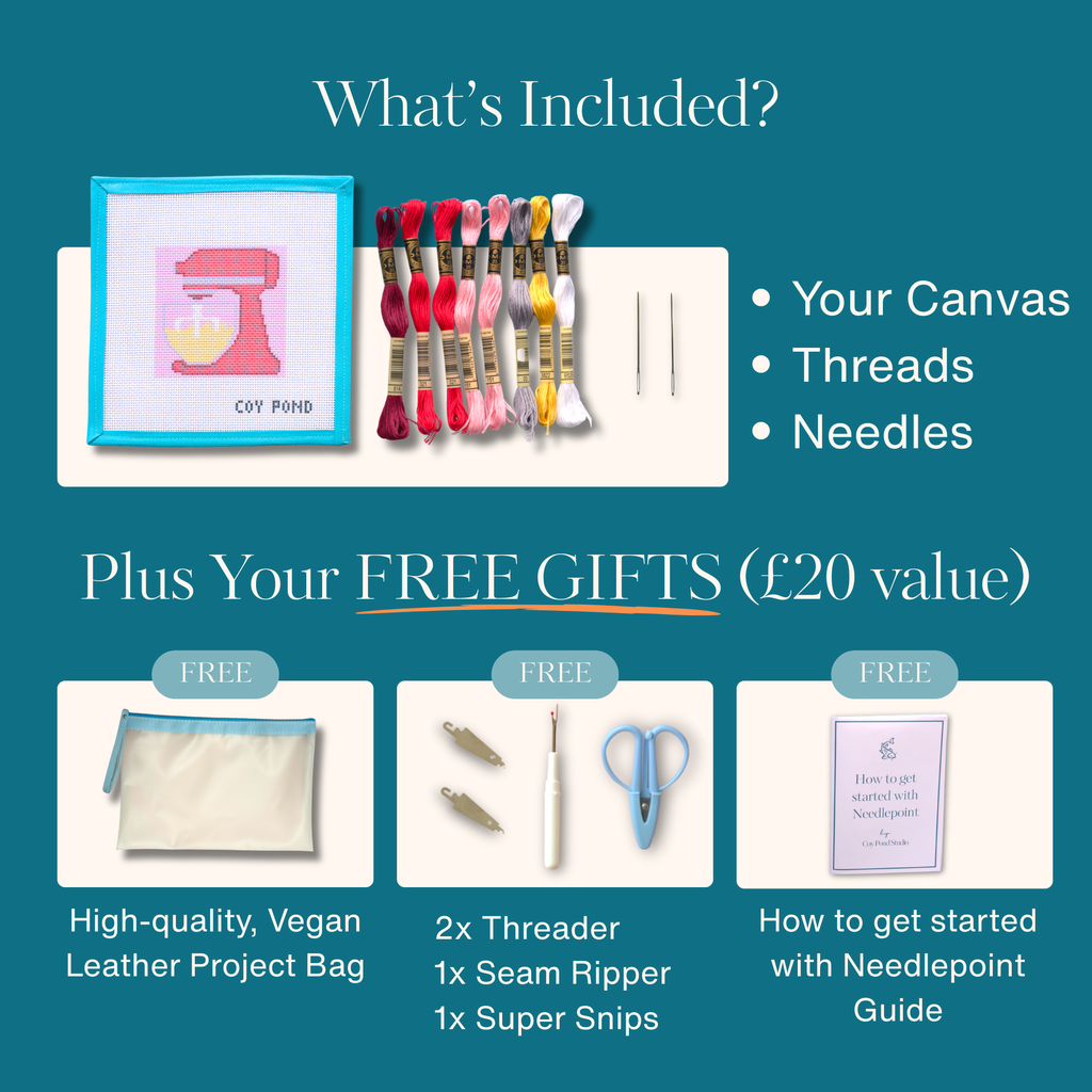 Stand Mixer Needlepoint Starter Kit